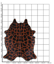 Augšupielādēt attēlu galerijas skatā, Žirafes raksta govs āda XL