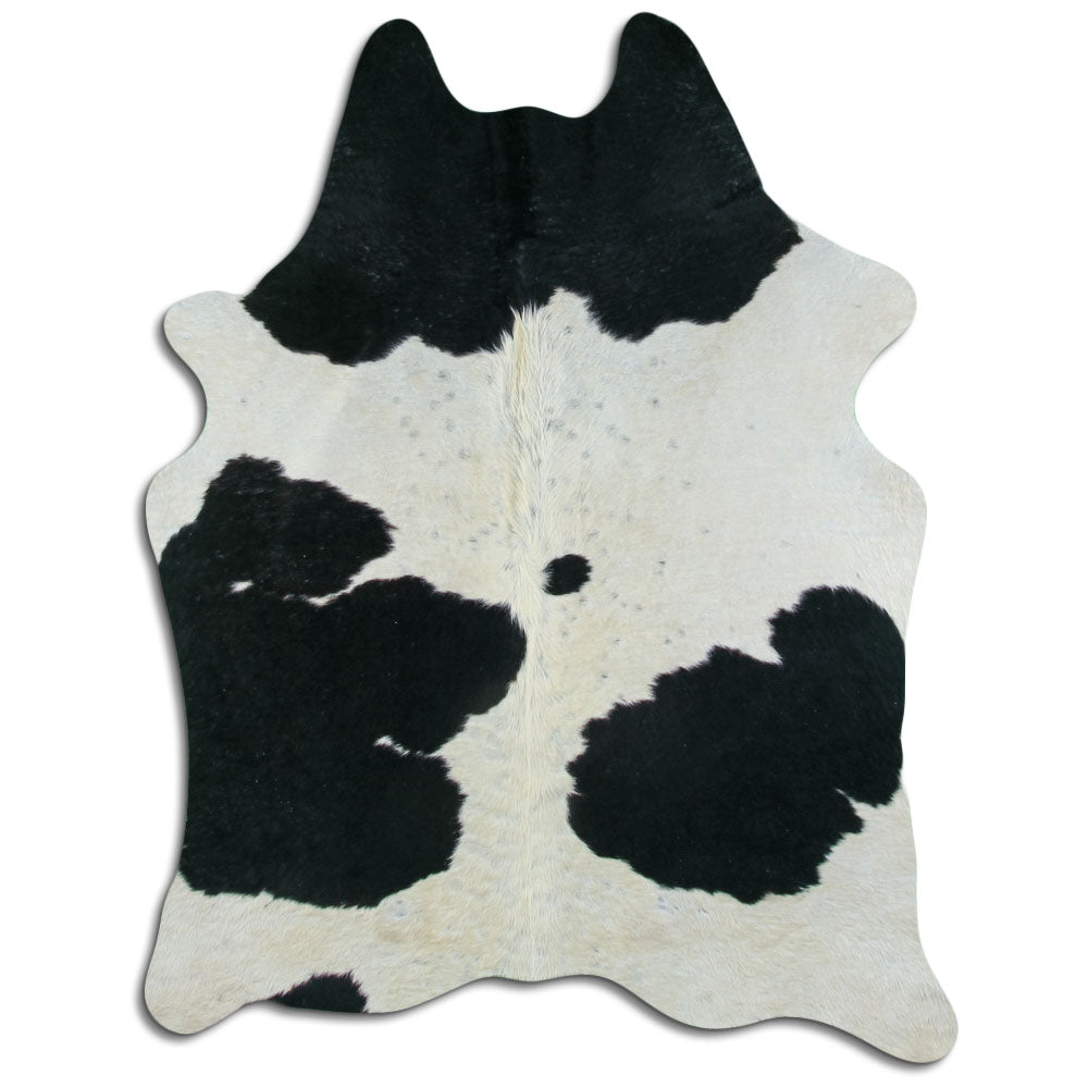 Baltas/Juodas karvės kailis L