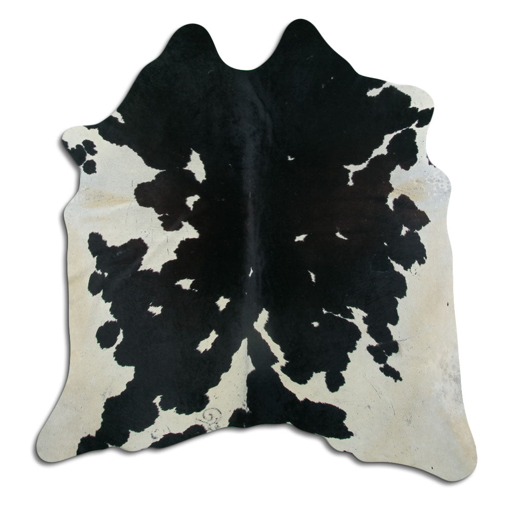 Baltas/Juodas karvės kailis L