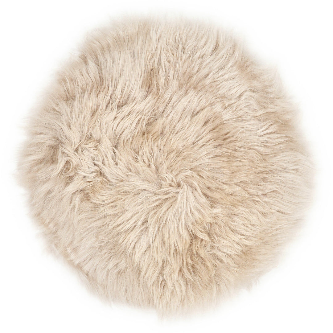 Apvali avikailio kėdės pagalvėlė – Beige