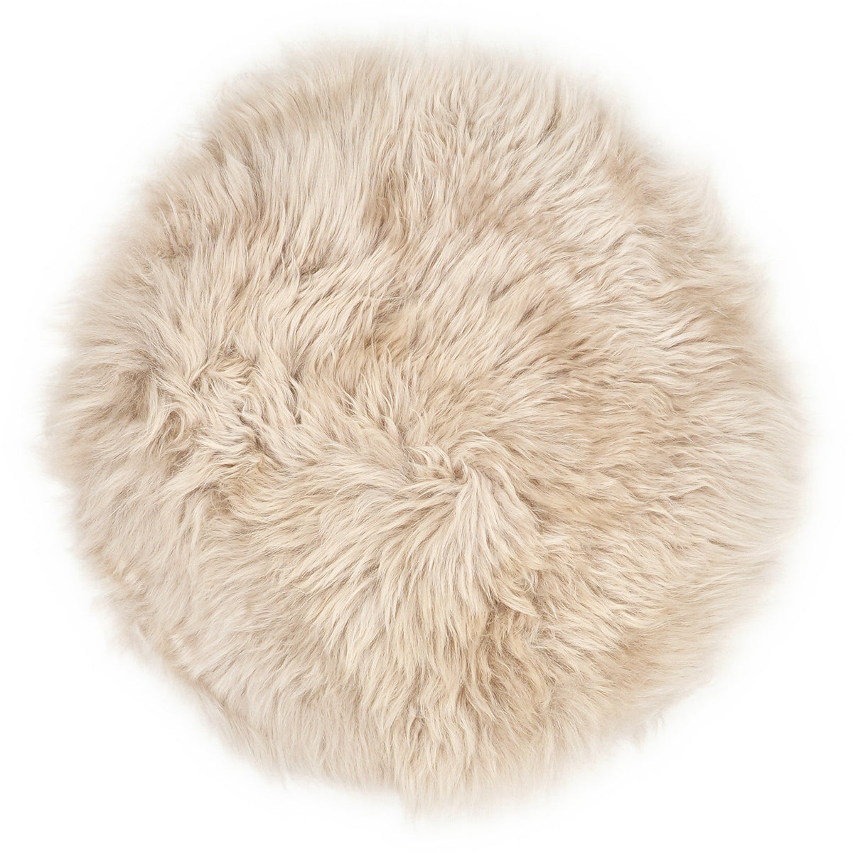 Apvali avikailio kėdės pagalvėlė – Beige
