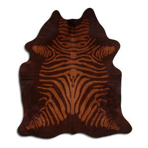 Zebra raksta govs āda L 